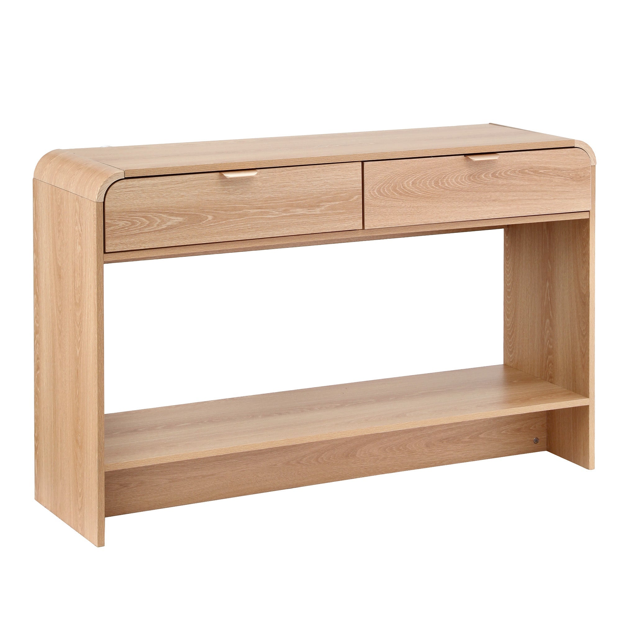 Console Table Hallway Entryway Storage Drawer Shelf Curved Edge 120CM Pine - Furniture > Living Room > Side Tables - Rivercity House & Home Co. (ABN 18 642 972 209) - Affordable Modern Furniture Australia