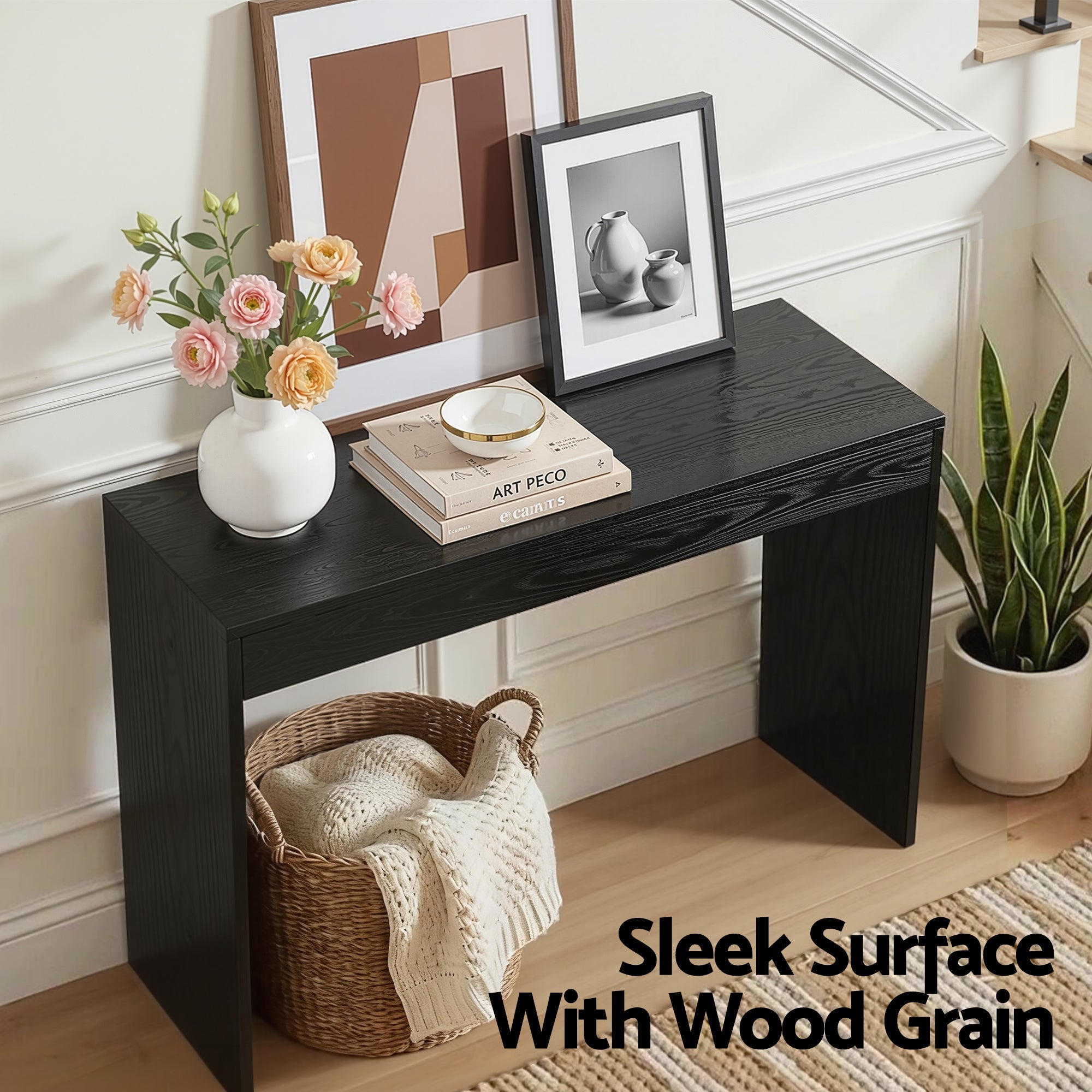 Console Table Hallway Sofa Entryway Entrance 120CM Black - Furniture > Living Room > Side Tables - Rivercity House & Home Co. (ABN 18 642 972 209) - Affordable Modern Furniture Australia