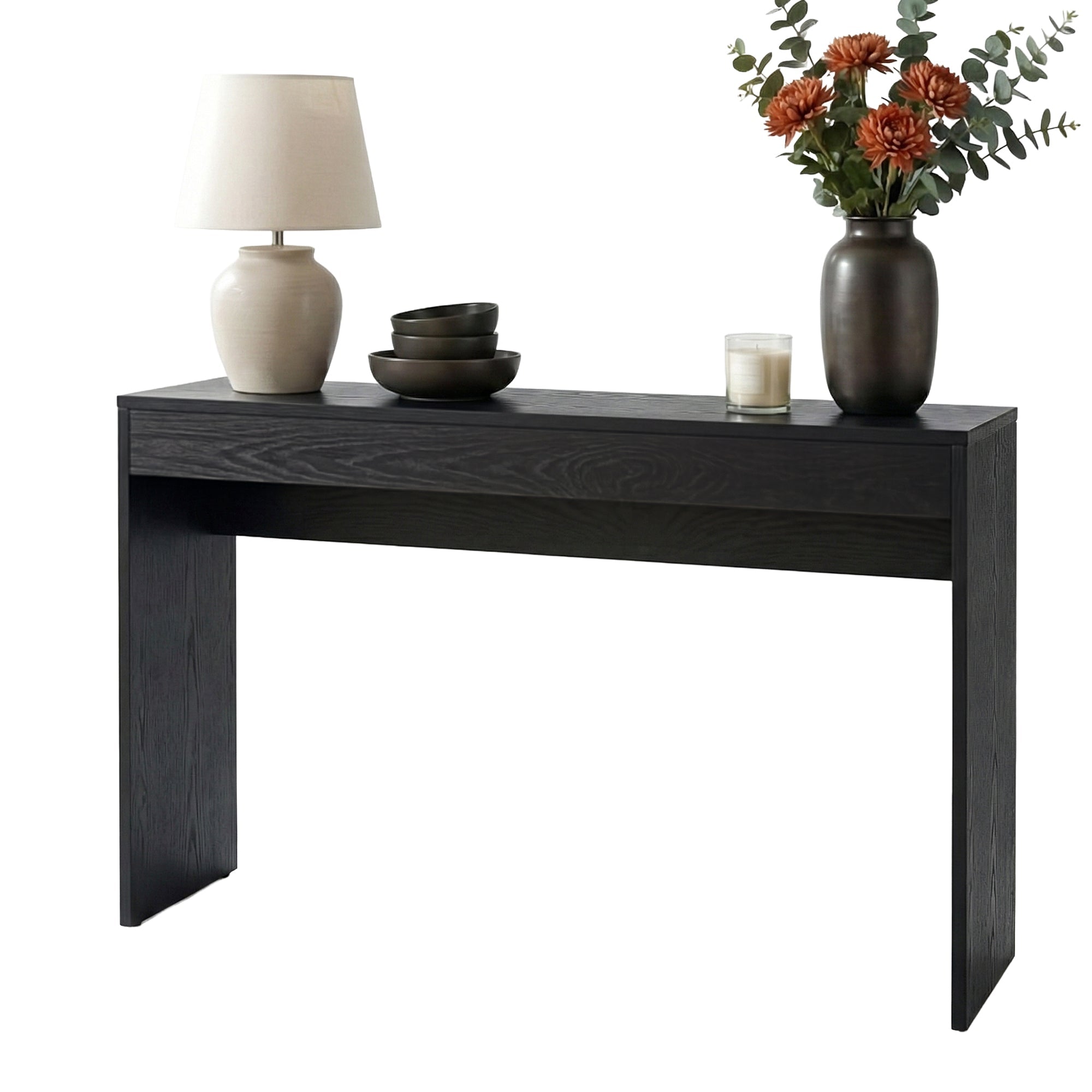 Console Table Hallway Sofa Entryway Entrance 120CM Black - Furniture > Living Room > Side Tables - Rivercity House & Home Co. (ABN 18 642 972 209) - Affordable Modern Furniture Australia