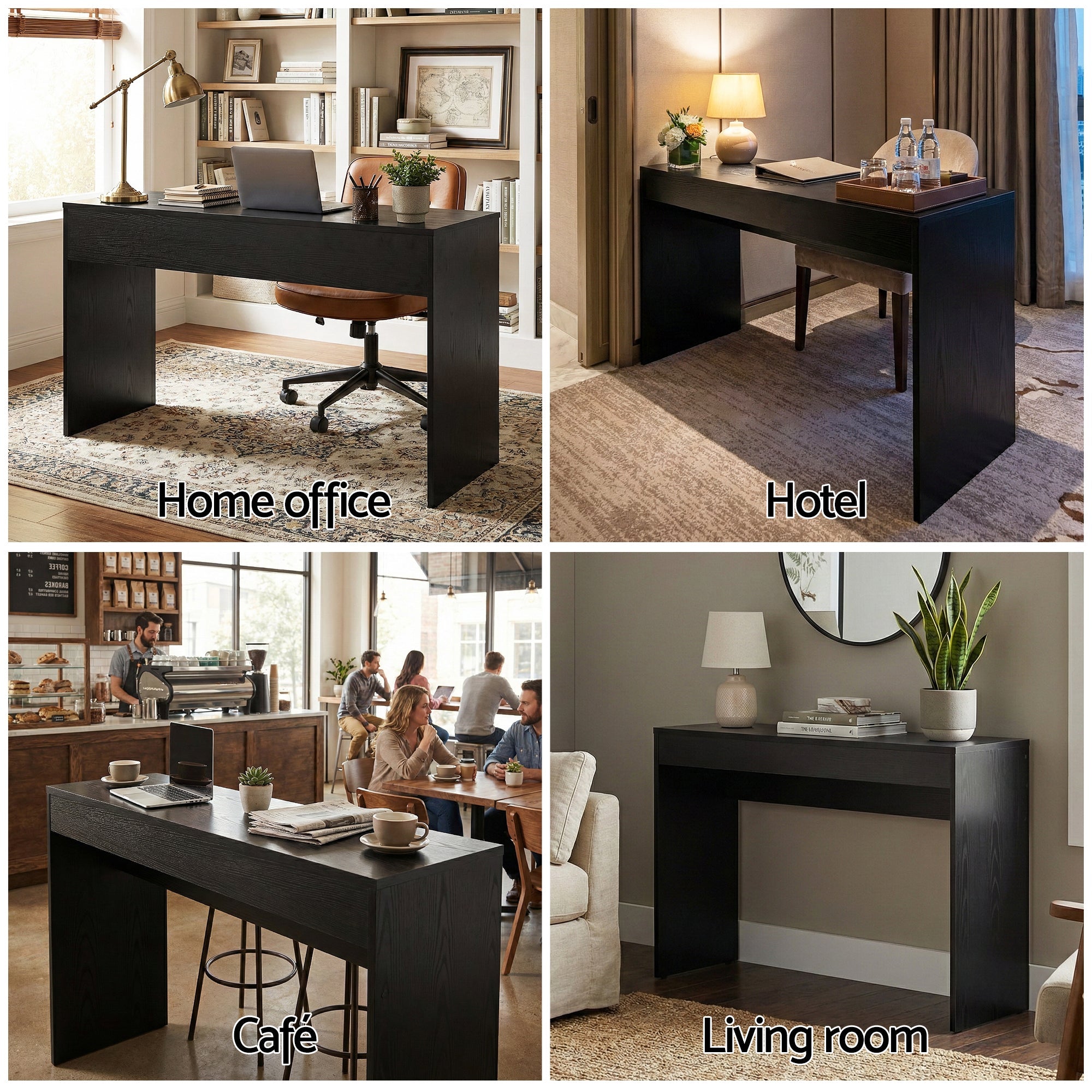 Console Table Hallway Sofa Entryway Entrance 120CM Black - Furniture > Living Room > Side Tables - Rivercity House & Home Co. (ABN 18 642 972 209) - Affordable Modern Furniture Australia