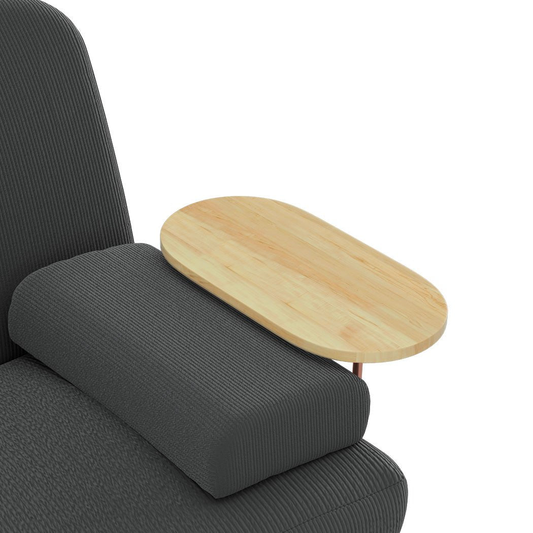 Convertible 3 - Seater Sofabed with USB Charging and Removable Side Table - Grey - Rivercity House & Home Co. (ABN 18 642 972 209) - Affordable Modern Furniture Australia