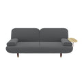 Convertible 3-Seater Sofabed with USB Charging and Removable Side Table - Grey