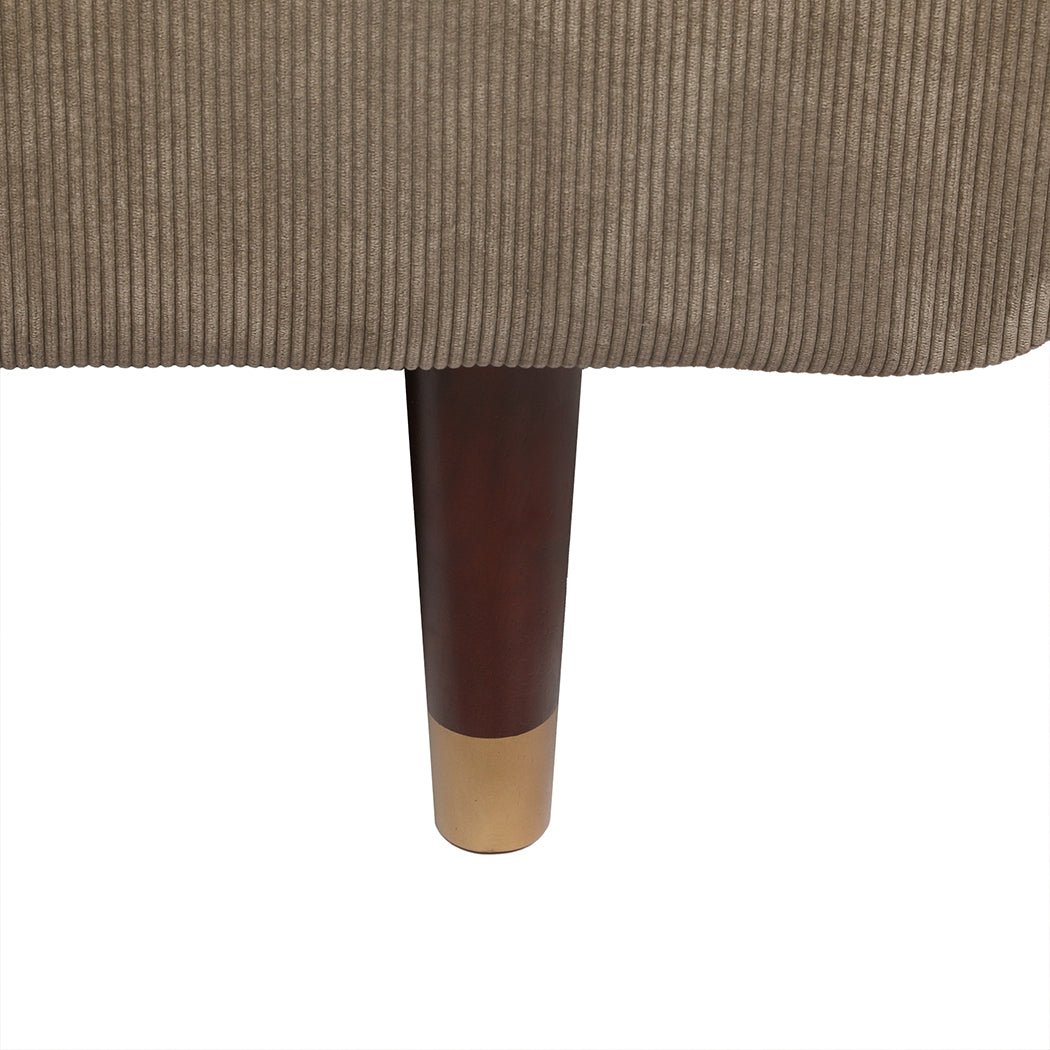 Convertible 3 - Seater Sofabed with USB Charging and Removable Side Table - Khaki - Rivercity House & Home Co. (ABN 18 642 972 209) - Affordable Modern Furniture Australia