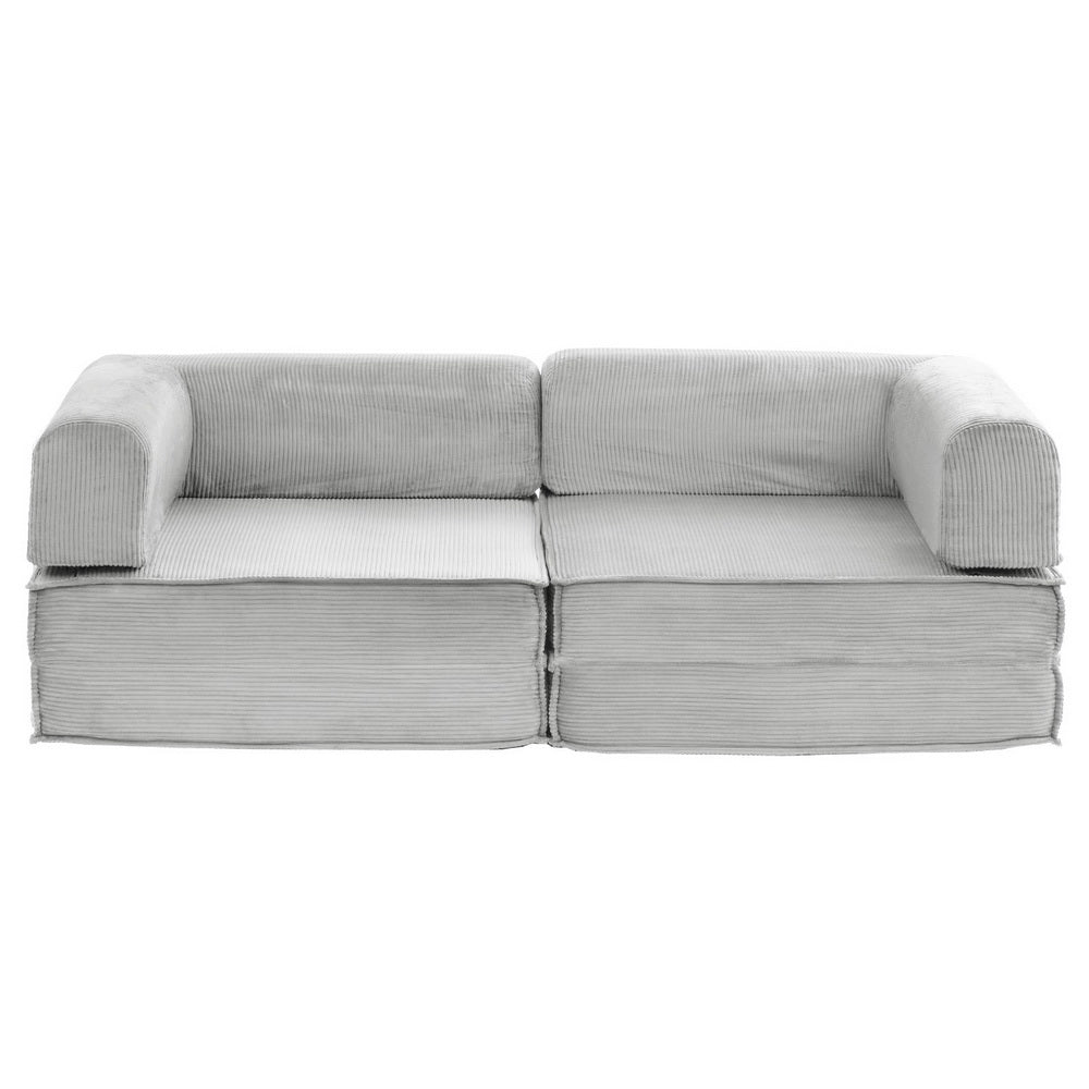 Convertible Folding Sofa Bed Grey - Furniture > Sofas > Sofas & Sofa Beds - Rivercity House & Home Co. (ABN 18 642 972 209) - Affordable Modern Furniture Australia