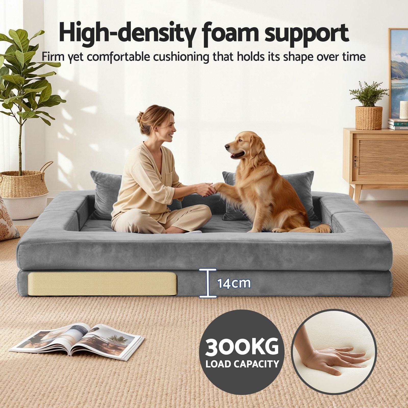 Convertible Folding Sofa Bed Pull Out Mattress Foldable Lounge Couch Grey - Furniture > Sofas > Sofas & Sofa Beds - Rivercity House & Home Co. (ABN 18 642 972 209) - Affordable Modern Furniture Australia