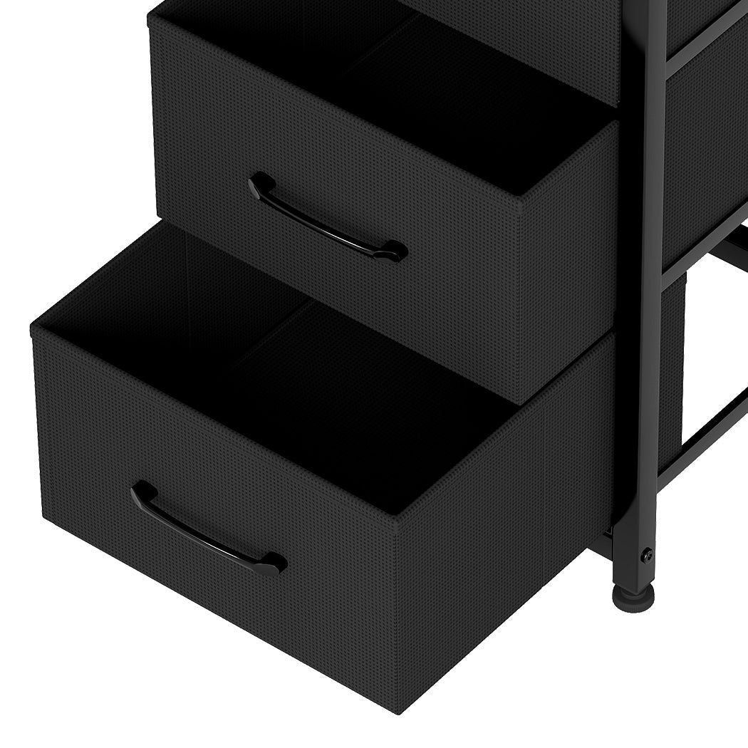 Convertible L - Shaped Computer Desk with LED and Charging Ports - Black - Rivercity House & Home Co. (ABN 18 642 972 209) - Affordable Modern Furniture Australia