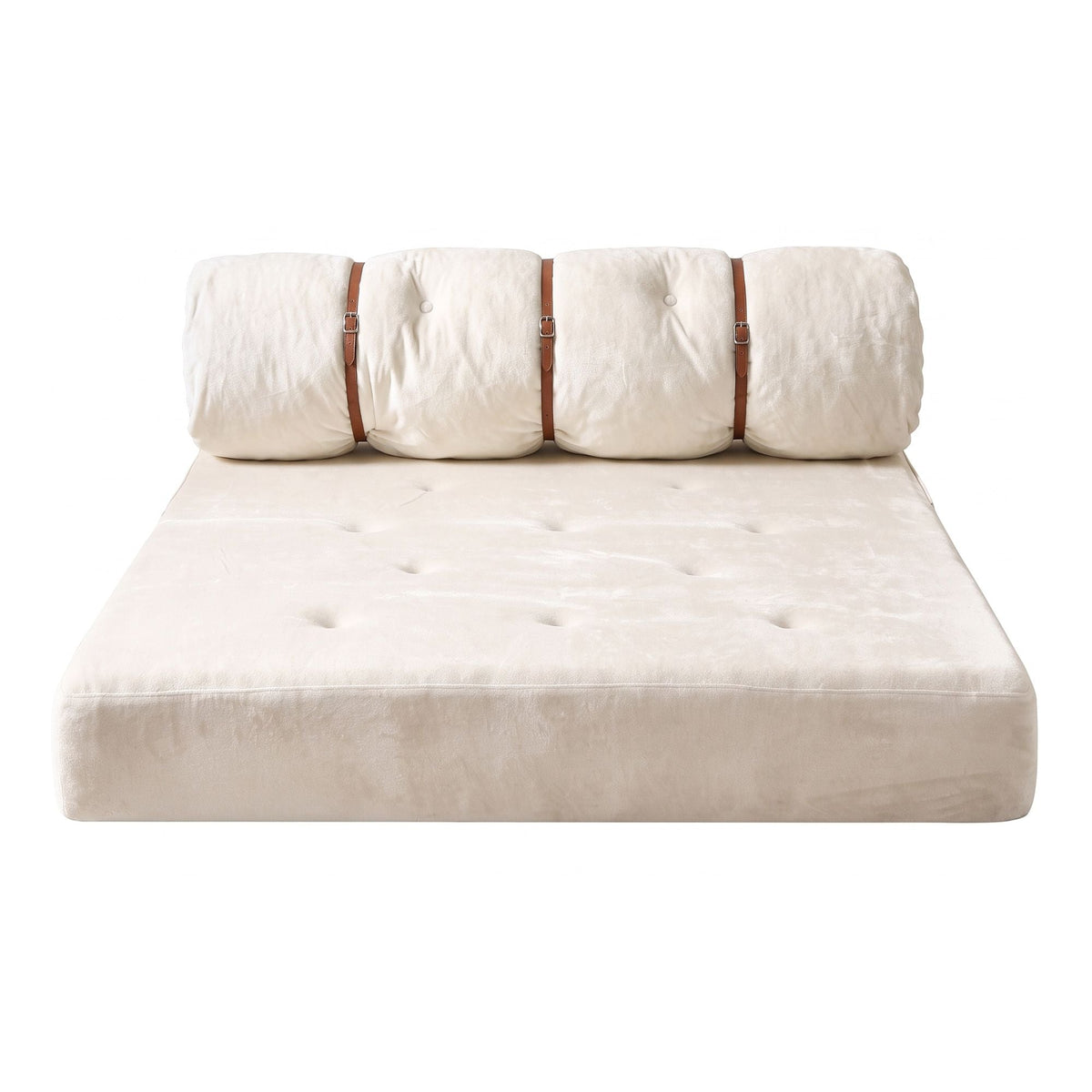 Convertible Roll-Up Sofa Bed Sleeper Chair Fold-Out Floor Lounge - White - Furniture > Sofas > Sofas & Sofa Beds - Rivercity House & Home Co. (ABN 18 642 972 209) - Affordable Modern Furniture Australia