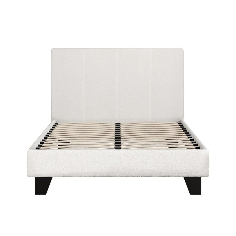 Coogee King Single Bed Frame Cuddly White Bouclé - Furniture > Bedroom - Rivercity House & Home Co. (ABN 18 642 972 209) - Affordable Modern Furniture Australia