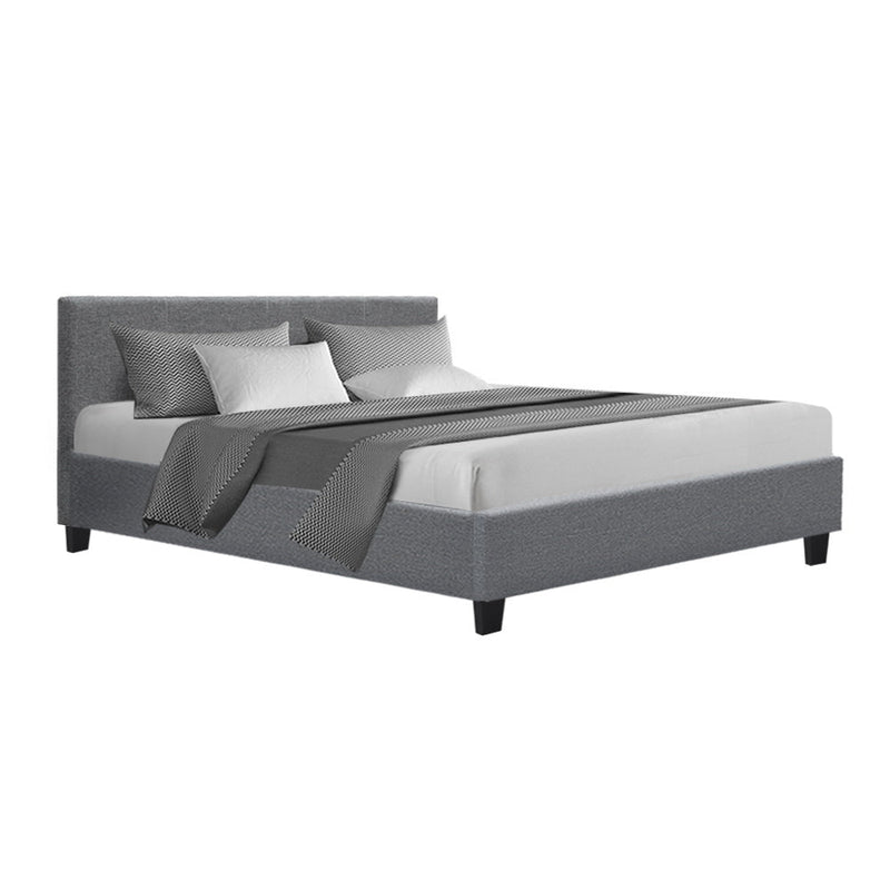 Coogee Queen Bed Frame Grey - Rivercity House & Home Co. (ABN 18 642 972 209) - Affordable Modern Furniture Australia