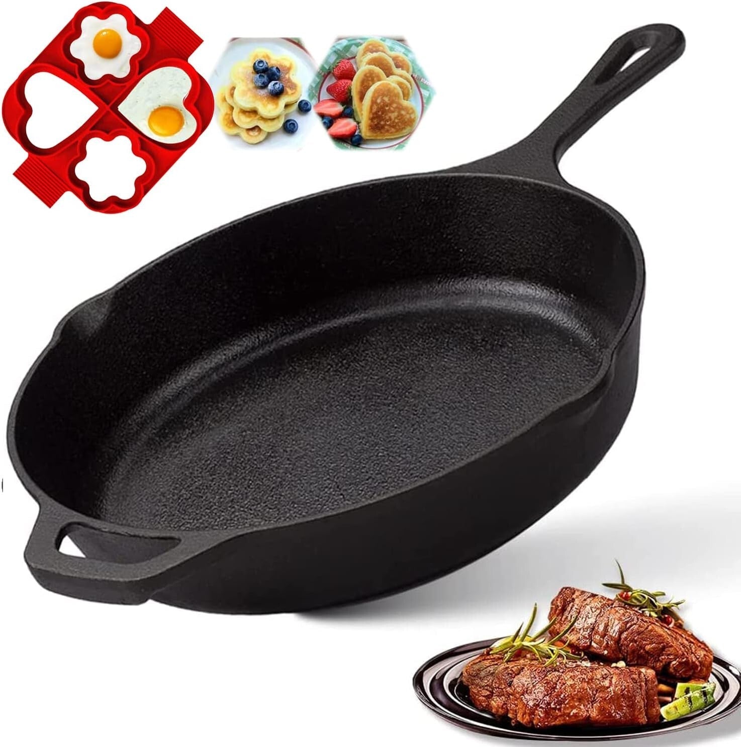 Cookware Sets Frying Cast Iron Pans Cast Iron Dish 30 CM - Home & Garden > Kitchenware > Skillets & Frying Pans - Rivercity House & Home Co. (ABN 18 642 972 209) - Affordable Modern Furniture Australia