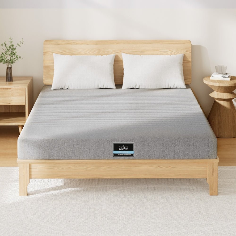 Cool Gel Memory Foam Mattress Charcoal 7 - Zone Washable Bamboo Cover 15cm Queen - Furniture > Mattresses > Queen Mattress - Rivercity House & Home Co. (ABN 18 642 972 209) - Affordable Modern Furniture Australia