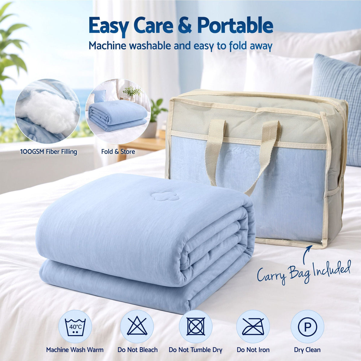 Cooling Blanket Double-Sided Single Summer Quilt 140cm x 210cm - Home & Garden > Bedding > Blankets & Throws - Rivercity House & Home Co. (ABN 18 642 972 209) - Affordable Modern Furniture Australia