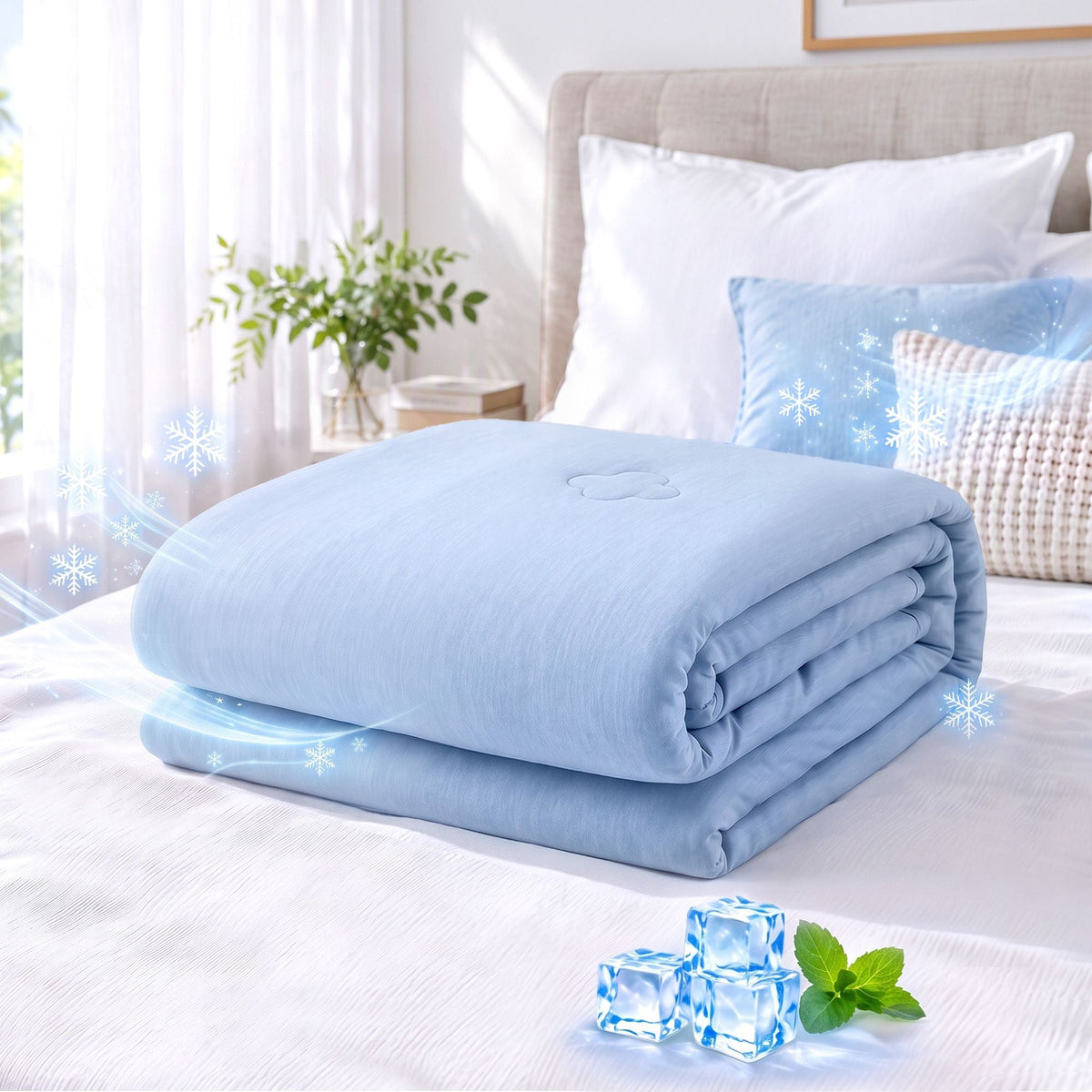 Cooling Blanket Double-Sided Single Summer Quilt 140cm x 210cm - Home & Garden > Bedding > Blankets & Throws - Rivercity House & Home Co. (ABN 18 642 972 209) - Affordable Modern Furniture Australia