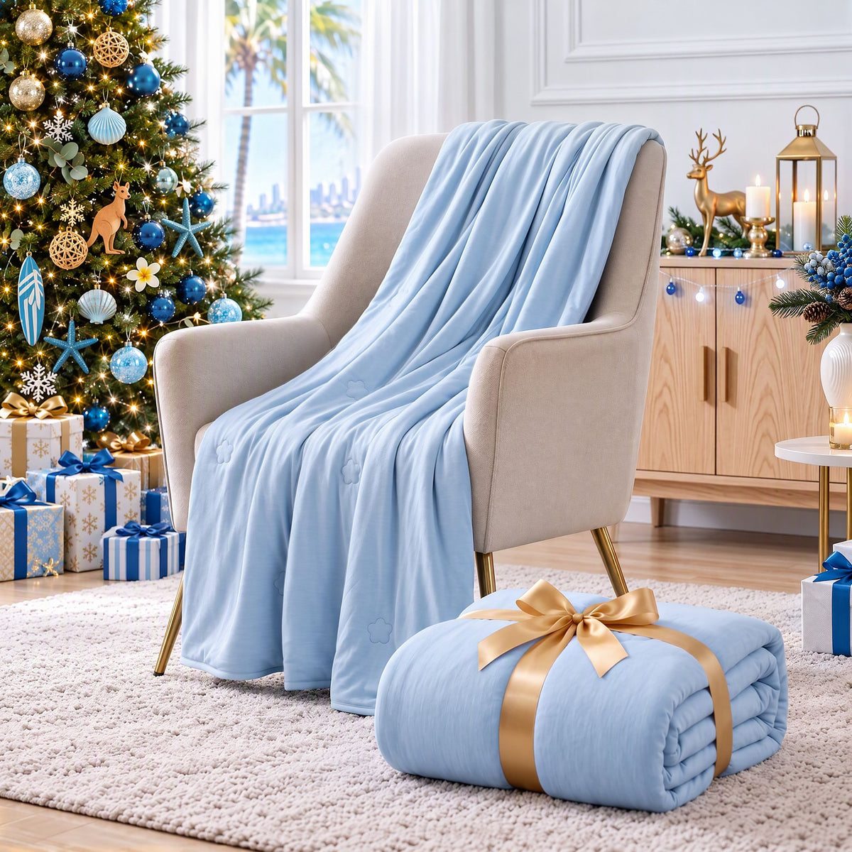 Cooling Blanket Queen Size 210cm x 210cm Double Sided Summer Quilt - Home & Garden > Bedding > Blankets & Throws - Rivercity House & Home Co. (ABN 18 642 972 209) - Affordable Modern Furniture Australia