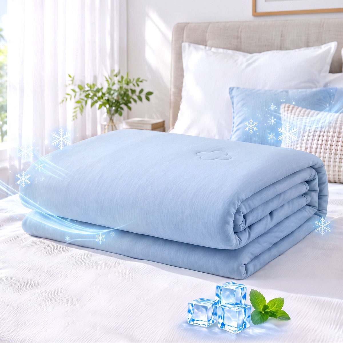 Cooling Blanket Queen Size 210cm x 210cm Double Sided Summer Quilt - Home & Garden > Bedding > Blankets & Throws - Rivercity House & Home Co. (ABN 18 642 972 209) - Affordable Modern Furniture Australia