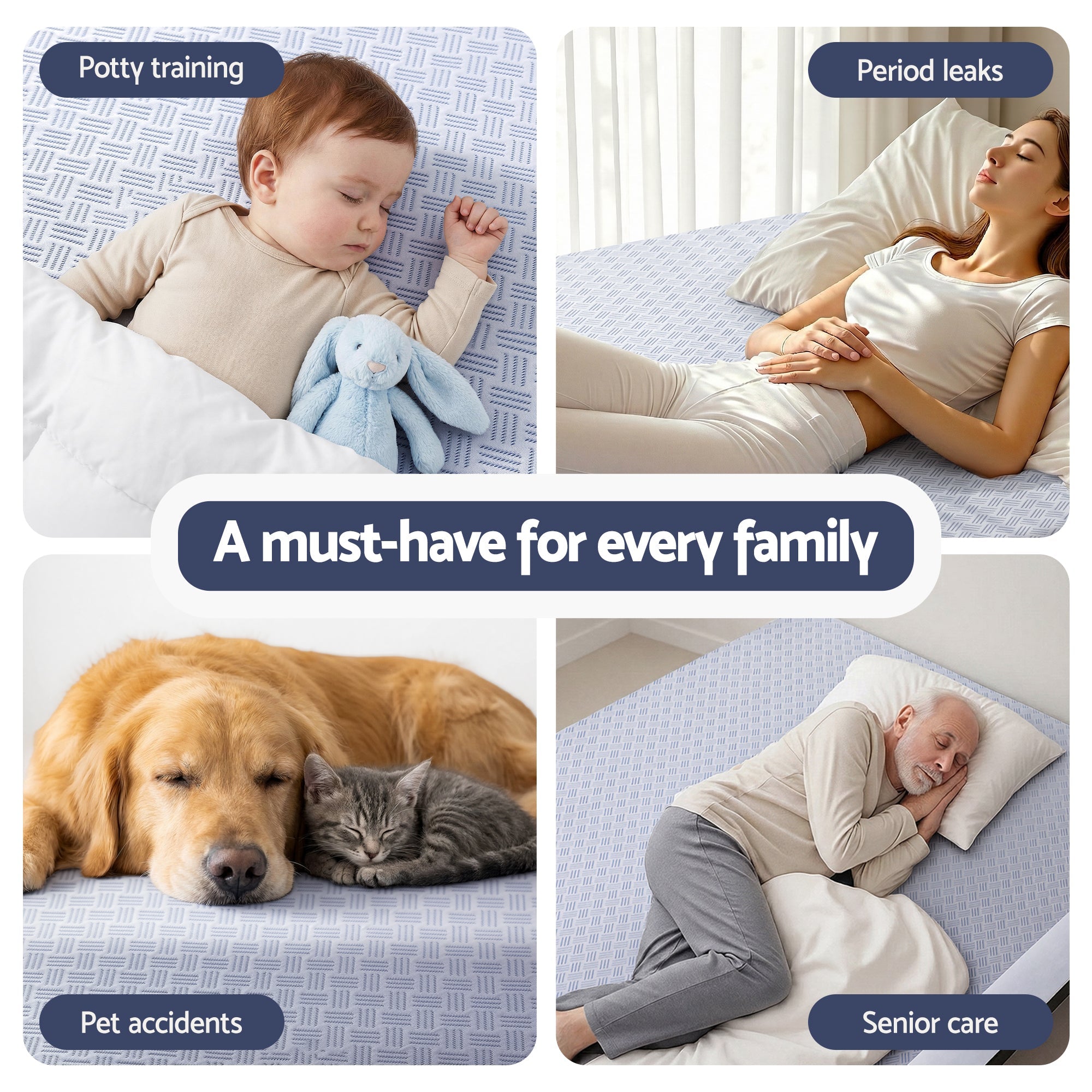 Cooling Mattress Protector Waterproof Deep Pocket Fitted Cover Single - Home & Garden > Bedding > Mattress Protectors - Rivercity House & Home Co. (ABN 18 642 972 209) - Affordable Modern Furniture Australia