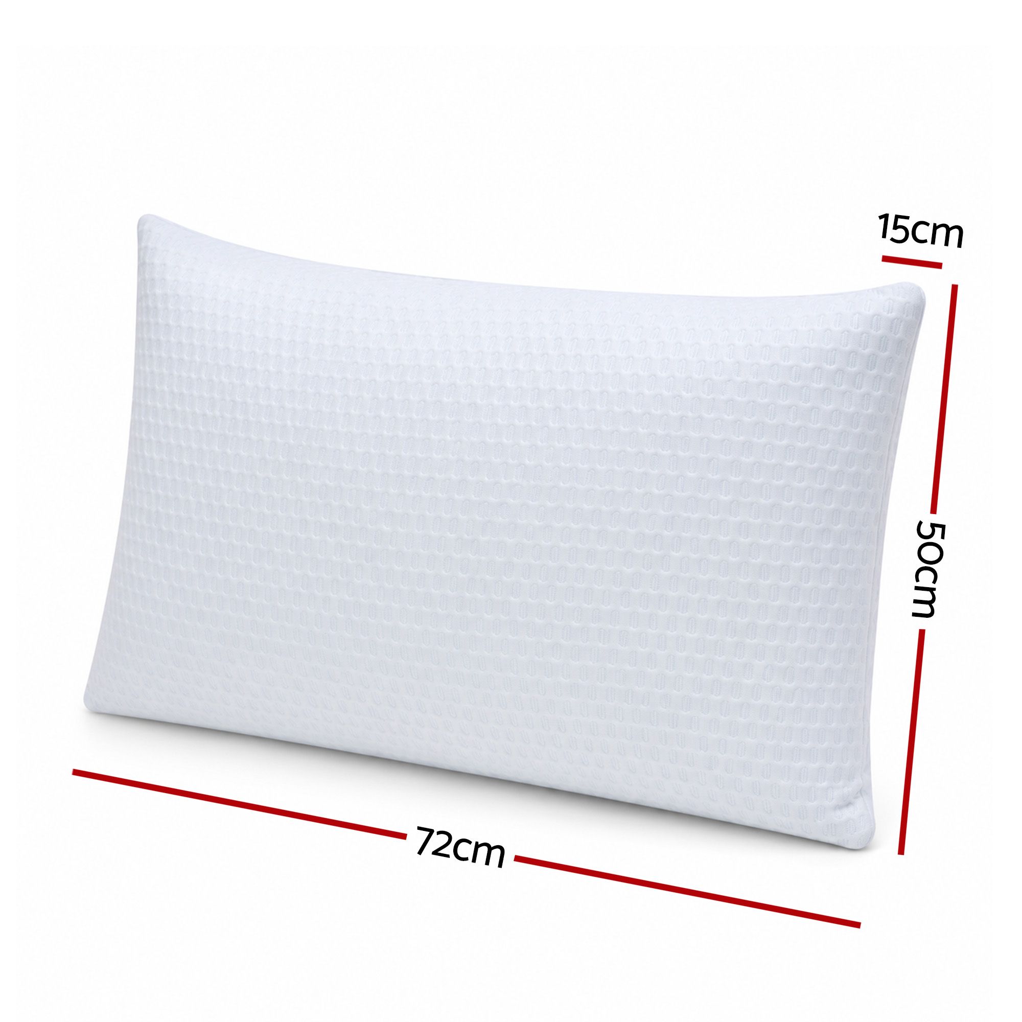 Cooling Memory Foam Pillow Pillows 1 Pack, Anti-Flattening Bed Pillows for Hot Sleepers, Adjustable Shredded Gel Side Sleeper Pillow for Neck Support, Washable Cover, 72x50x15cm - Home & Garden > Bedding > Pillows - Rivercity House & Home Co. (ABN 18 642 972 209) - Affordable Modern Furniture Australia