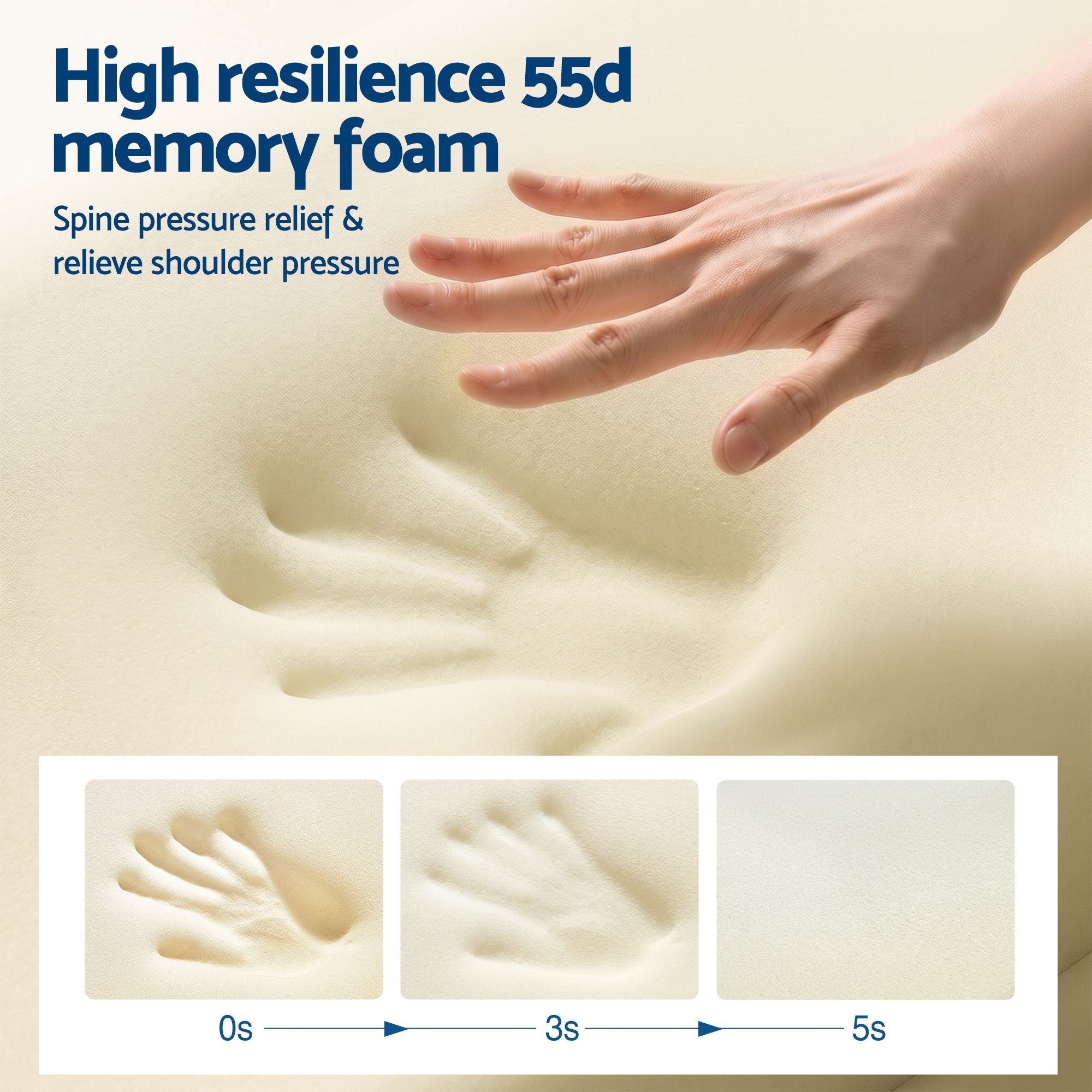 Cooling Memory Foam Pillows Queen Size 1 Pack, Dual-Sided Bed Pillows for Hot Sleepers, 55D Solid Core Side Sleeper Pillow for Neck Support, Washable, 65x40x14cm - Home & Garden > Bedding > Pillows - Rivercity House & Home Co. (ABN 18 642 972 209) - Affordable Modern Furniture Australia