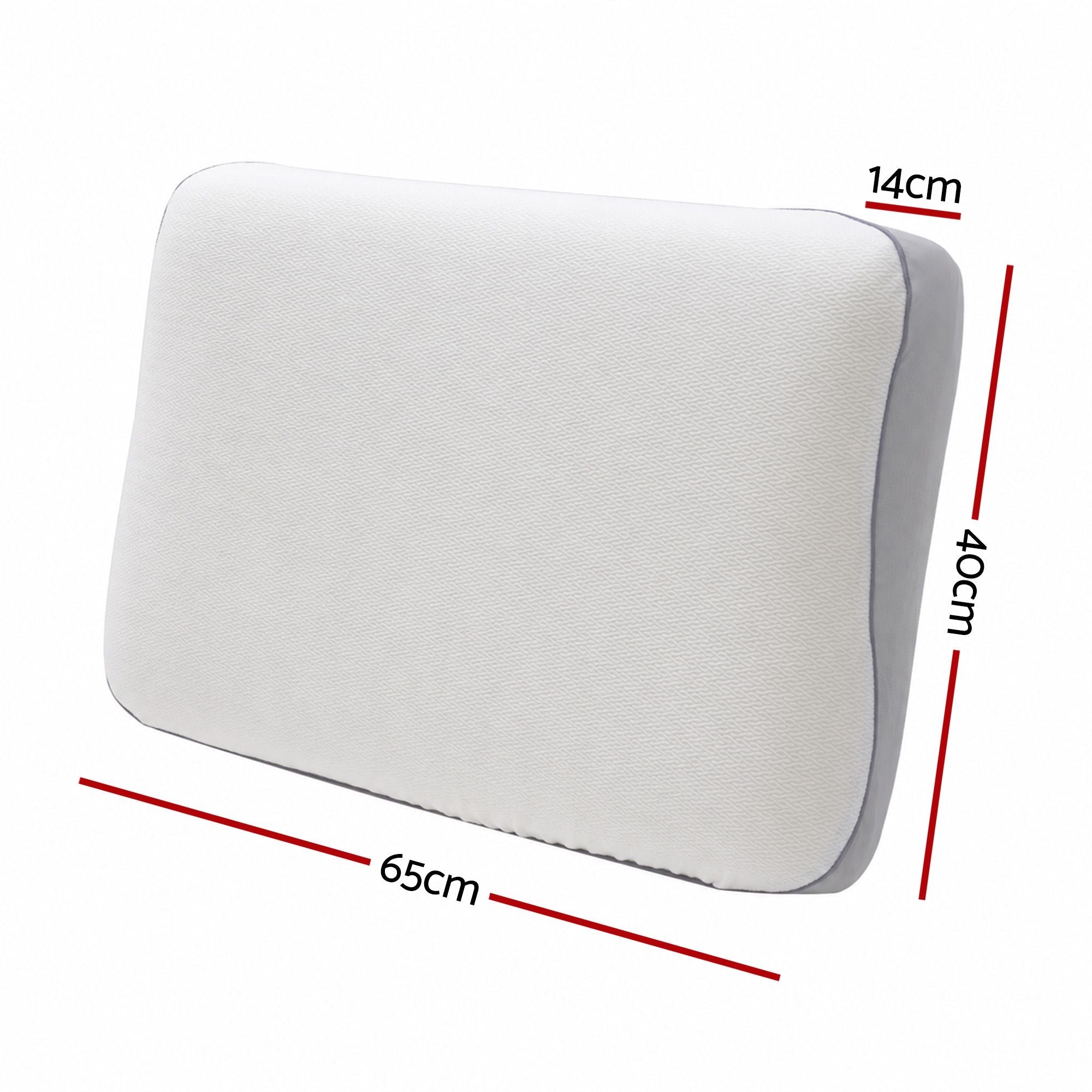Cooling Memory Foam Pillows Queen Size 1 Pack, Dual-Sided Bed Pillows for Hot Sleepers, 55D Solid Core Side Sleeper Pillow for Neck Support, Washable, 65x40x14cm - Home & Garden > Bedding > Pillows - Rivercity House & Home Co. (ABN 18 642 972 209) - Affordable Modern Furniture Australia