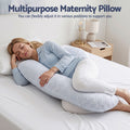 Cooling Pregnancy Adjustable Maternity Body Pillow 37x87 cm - Blue