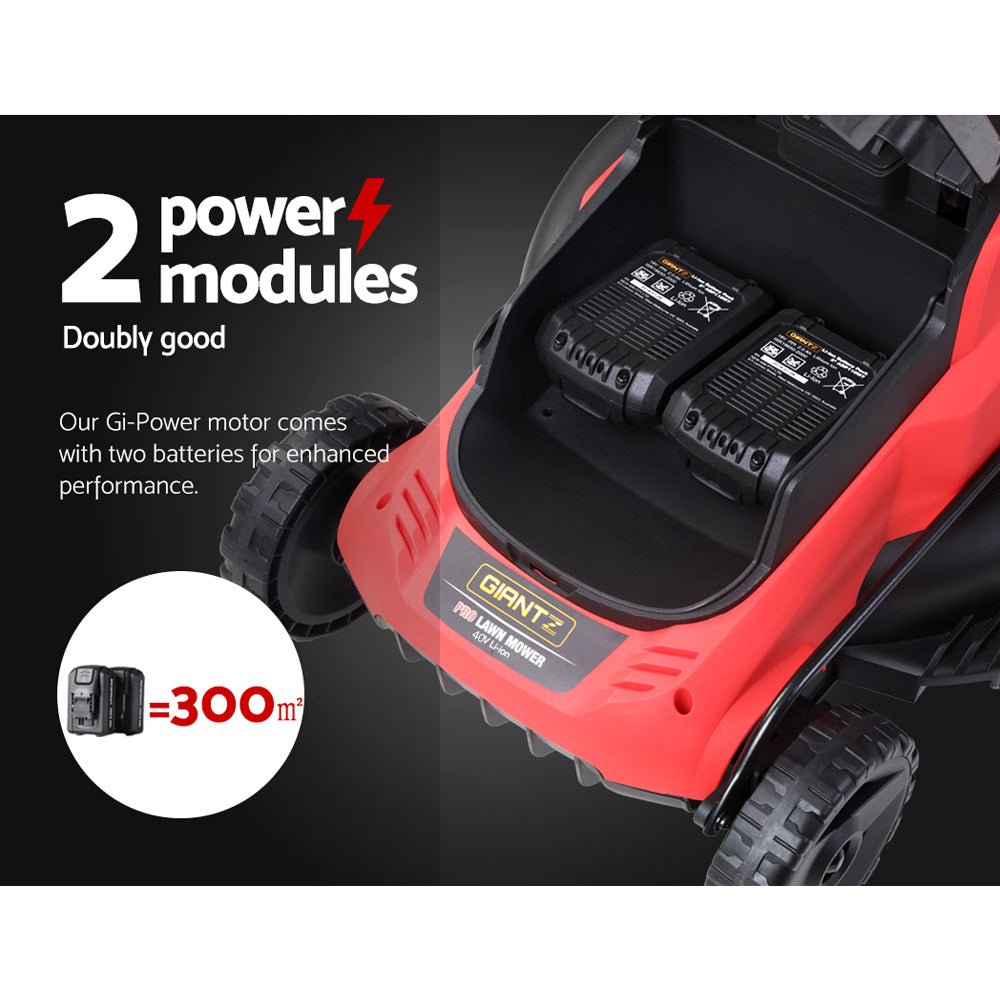 Cordless 40V Electric Lawn Mower 34cm Cutting Width - Green - Tools > Power Tools > Outdoor Power Equipment - Rivercity House & Home Co. (ABN 18 642 972 209) - Affordable Modern Furniture Australia