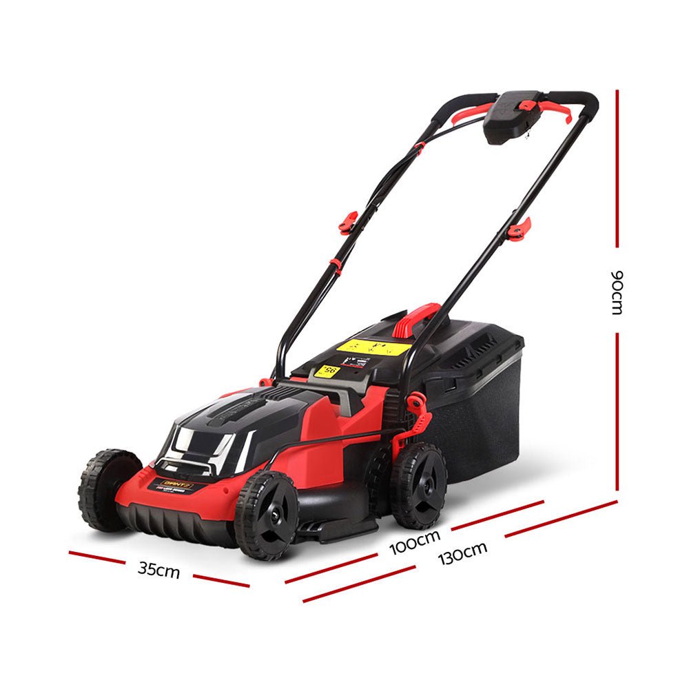 Cordless 40V Electric Lawn Mower 34cm Cutting Width - Green - Tools > Power Tools > Outdoor Power Equipment - Rivercity House & Home Co. (ABN 18 642 972 209) - Affordable Modern Furniture Australia