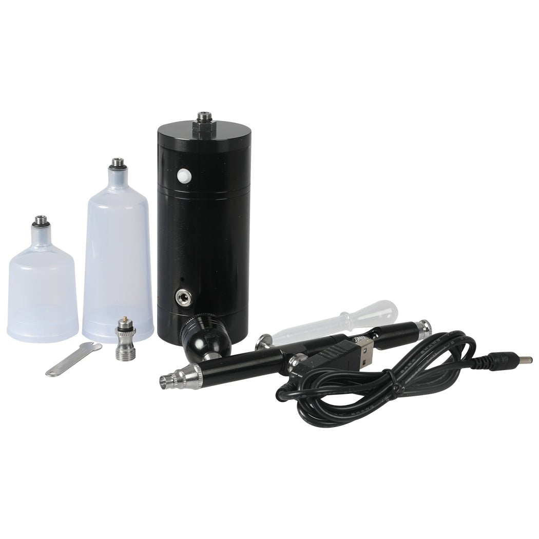 Cordless Airbrush Kit with Compressor and USB Charging - Black - Rivercity House & Home Co. (ABN 18 642 972 209) - Affordable Modern Furniture Australia