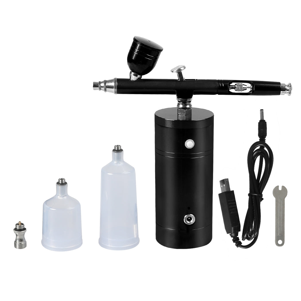 Cordless Airbrush Kit with Compressor and USB Charging - Black - Rivercity House & Home Co. (ABN 18 642 972 209) - Affordable Modern Furniture Australia