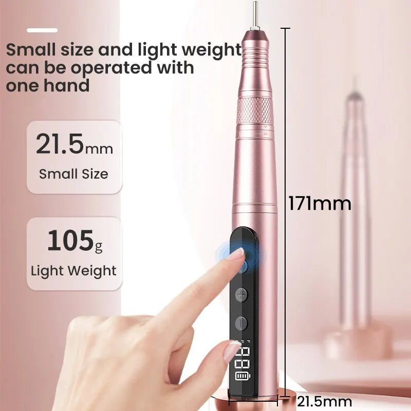 Cordless Nail Drill Kit 35000RPM LED - Pink - Occasions > Wedding Accessories > Other Wedding Decorations - Rivercity House & Home Co. (ABN 18 642 972 209) - Affordable Modern Furniture Australia