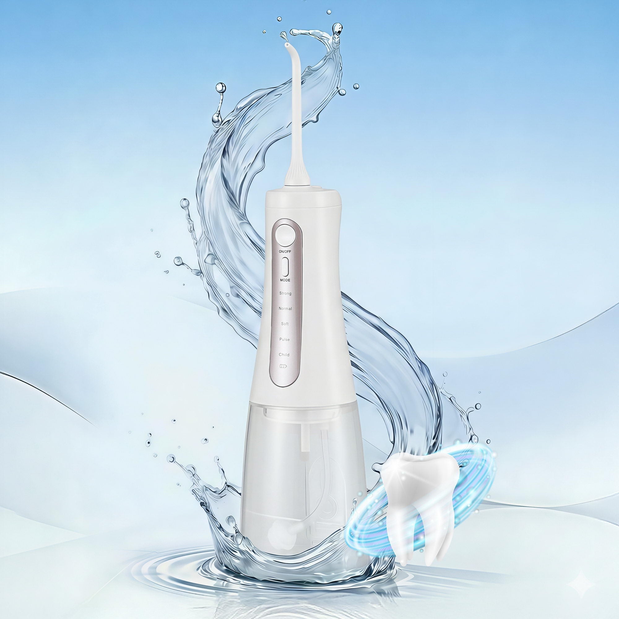 Cordless Water Flosser Dental Oral Irrigator White - Health & Beauty > Personal Care > Oral Care - Rivercity House & Home Co. (ABN 18 642 972 209) - Affordable Modern Furniture Australia