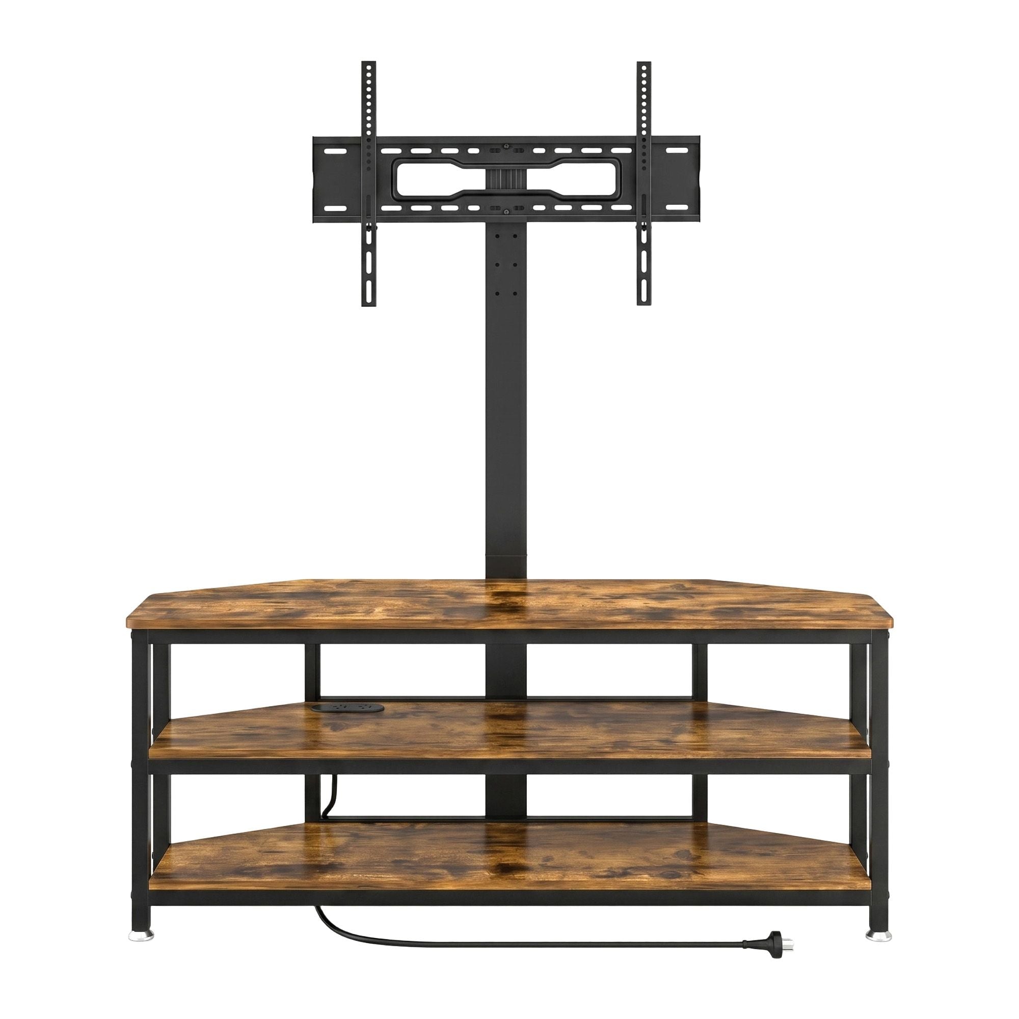 Corner TV Stand 32 - 70" w/ Mount LED Lights & Power Outlet Space Saving - Furniture > Living Room > TV Units - Rivercity House & Home Co. (ABN 18 642 972 209) - Affordable Modern Furniture Australia