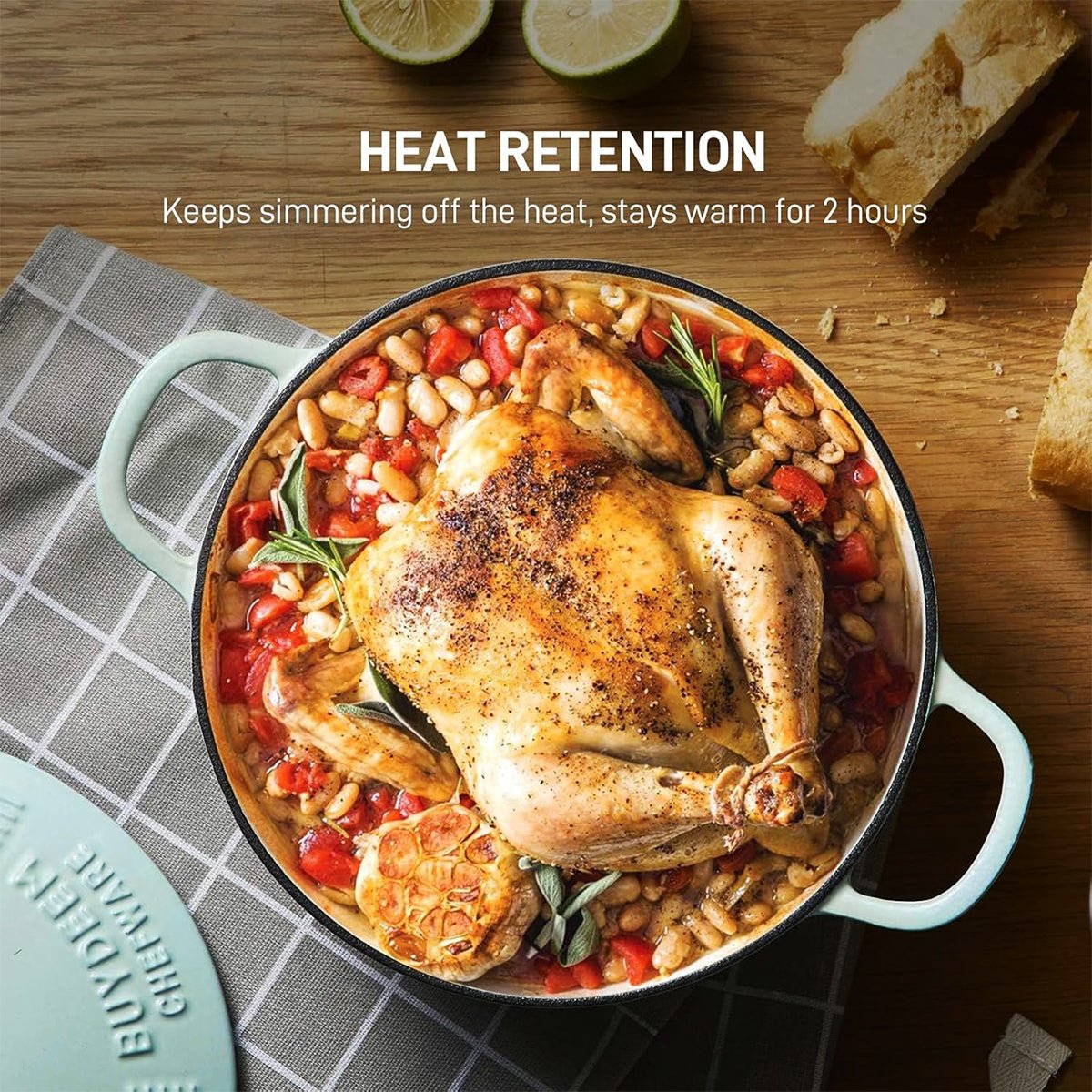 CP521 Enameled Cast - Iron Dutch Oven - Home & Garden > Kitchenware > Skillets & Frying Pans - Rivercity House & Home Co. (ABN 18 642 972 209) - Affordable Modern Furniture Australia