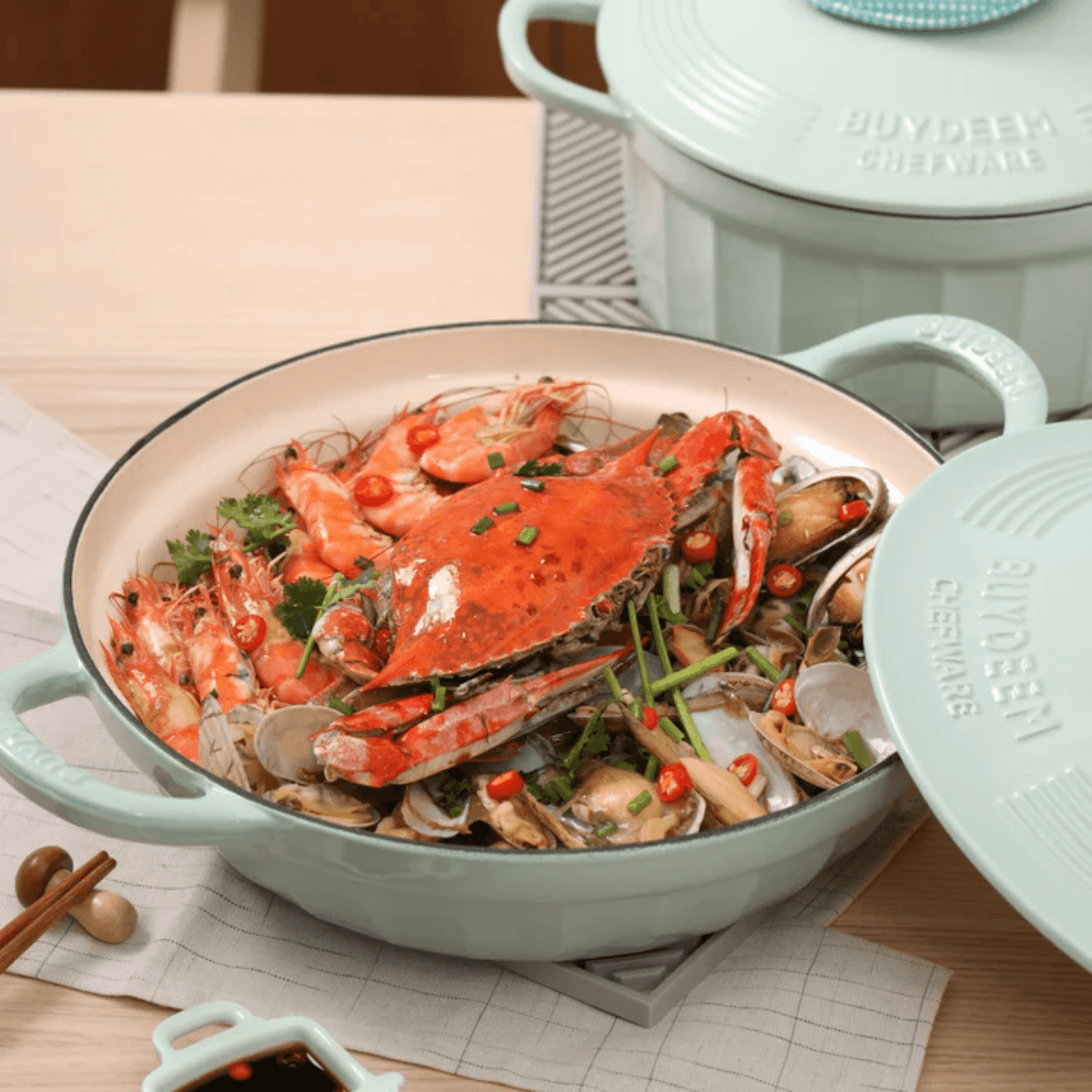 CP581 Enameled Cast Iron Dutch Oven - Home & Garden > Kitchenware > Skillets & Frying Pans - Rivercity House & Home Co. (ABN 18 642 972 209) - Affordable Modern Furniture Australia