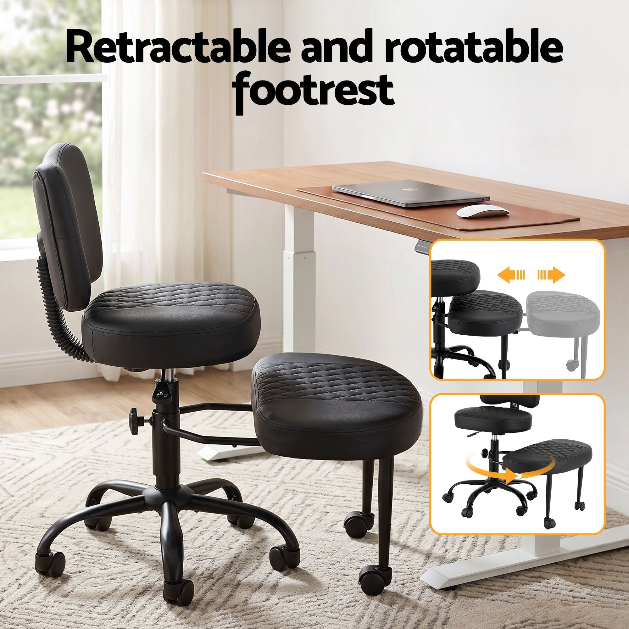 Cross Legged Kneeling Chair Adjustable Meditation Ergonomic Office Seat - Furniture > Office > Office & Desk Chairs - Rivercity House & Home Co. (ABN 18 642 972 209) - Affordable Modern Furniture Australia