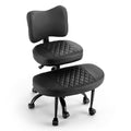 Adjustable Cross-Legged Kneeling Meditation Chair with Ergonomic Seat - Black