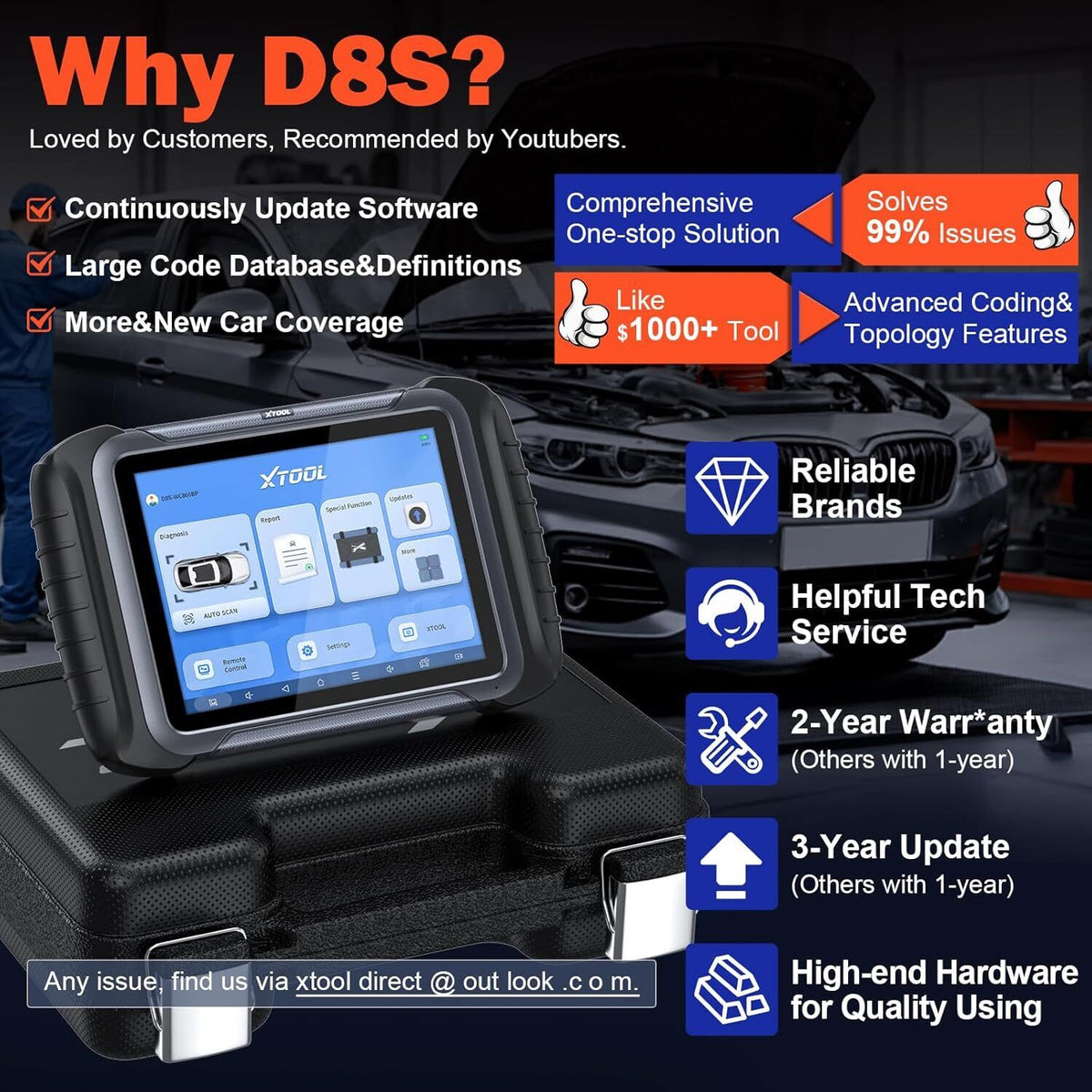 D8S OBD2 Scanner Diagnostic Tool 2025 Newest Version - Electronics > Printers > Scanners - Rivercity House & Home Co. (ABN 18 642 972 209) - Affordable Modern Furniture Australia