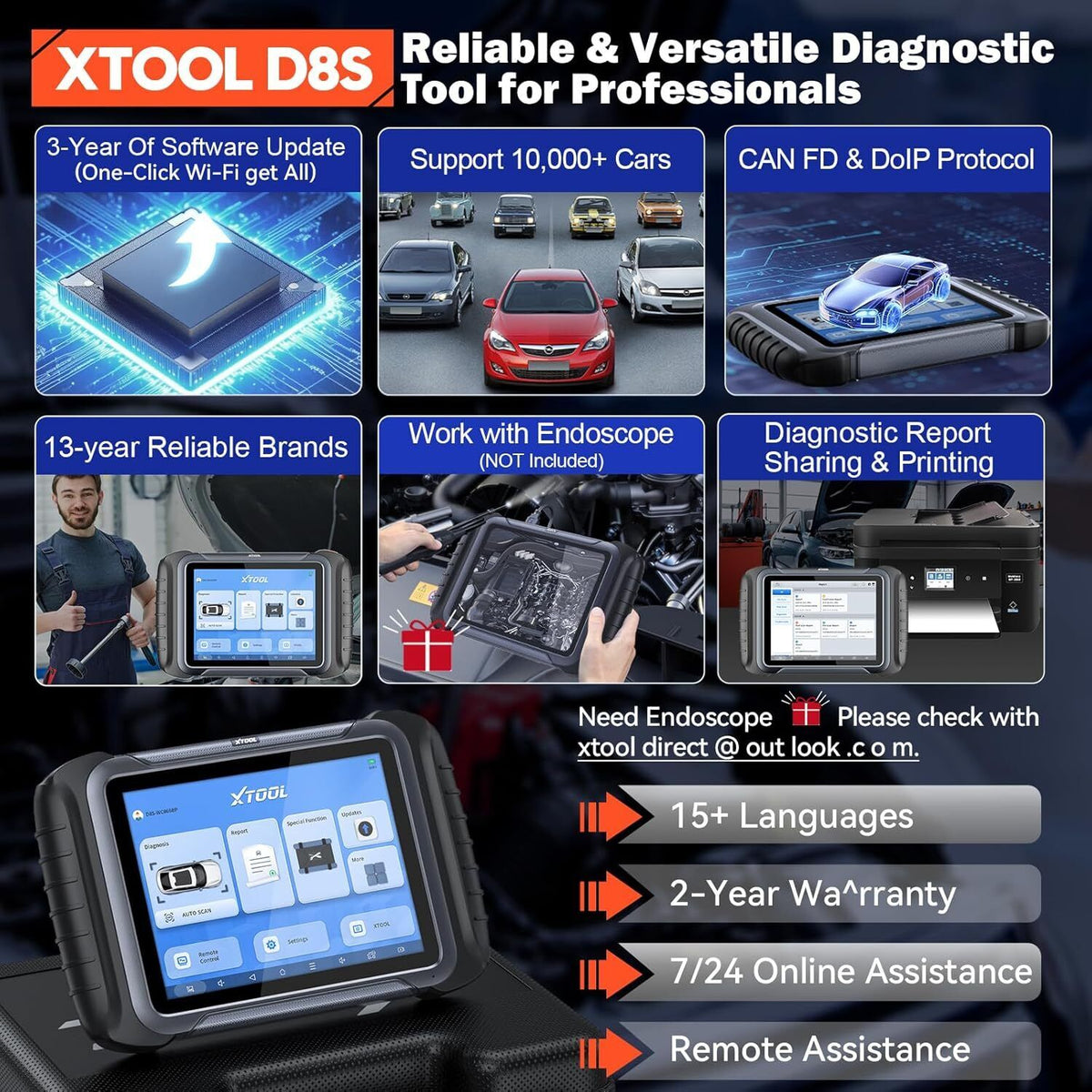 D8S OBD2 Scanner Diagnostic Tool 2025 Newest Version - Electronics > Printers > Scanners - Rivercity House & Home Co. (ABN 18 642 972 209) - Affordable Modern Furniture Australia