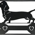 Dachshund Wall Art 40x32cm Metal Decor - Black