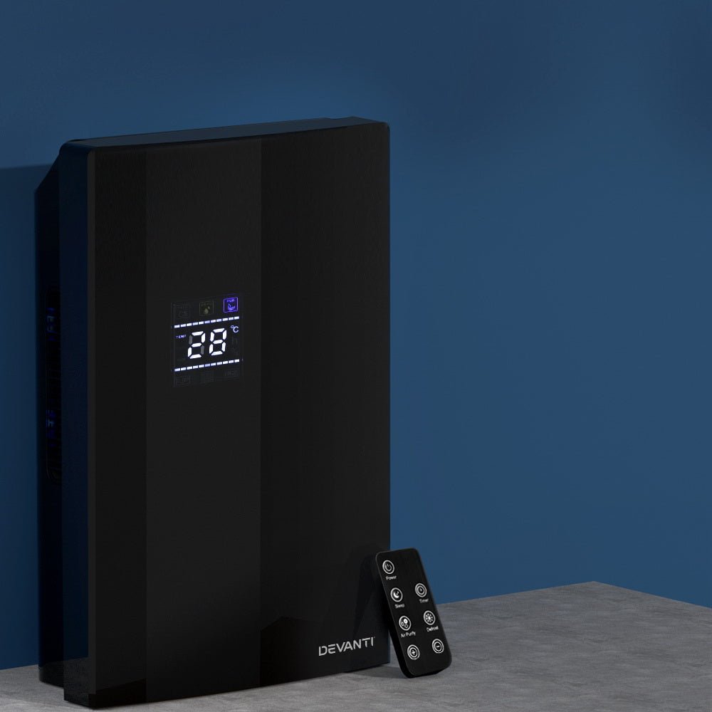 Dehumidifier 2L Air Purifier Black - Appliances > Aroma Diffusers & Humidifiers > Dehumidifiers - Rivercity House & Home Co. (ABN 18 642 972 209) - Affordable Modern Furniture Australia