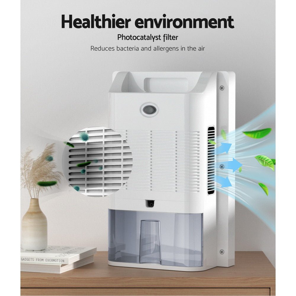 Dehumidifier 2L Air Purifier White - Appliances > Aroma Diffusers & Humidifiers > Dehumidifiers - Rivercity House & Home Co. (ABN 18 642 972 209) - Affordable Modern Furniture Australia