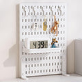 Desk Pegboard Organiser Kit with Hooks, Tray & Clamp Mount for Office, Gaming & Home Workspace - White