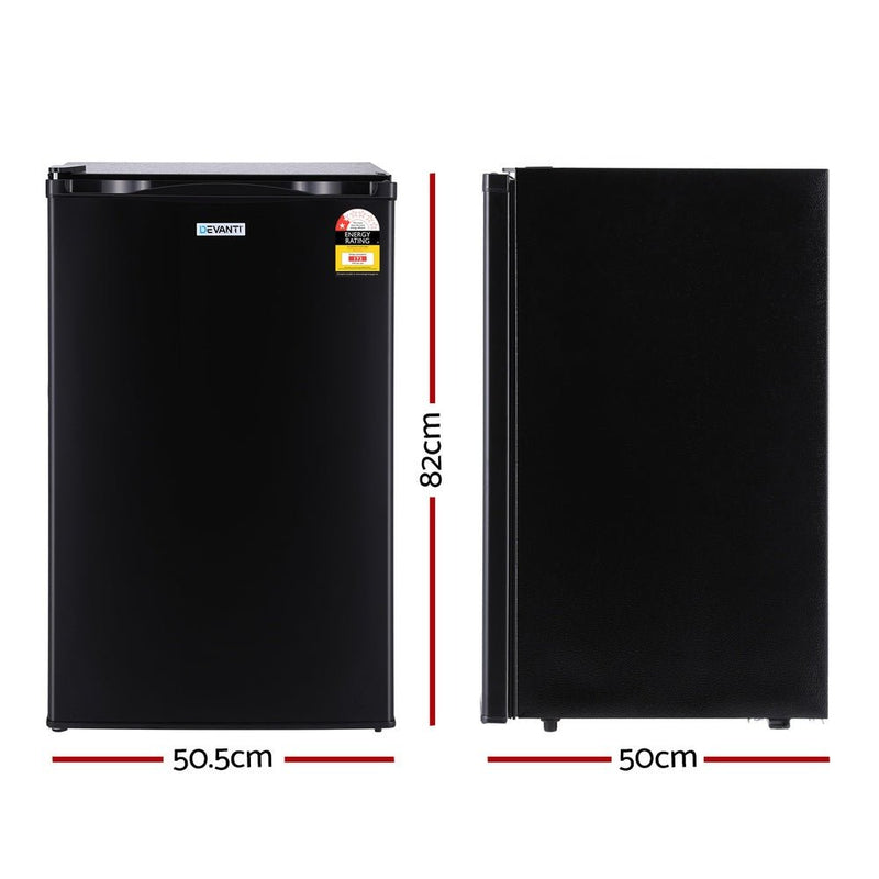 Devanti 110L Bar Fridge Black - Appliances > Fridges - Rivercity House & Home Co. (ABN 18 642 972 209) - Affordable Modern Furniture Australia