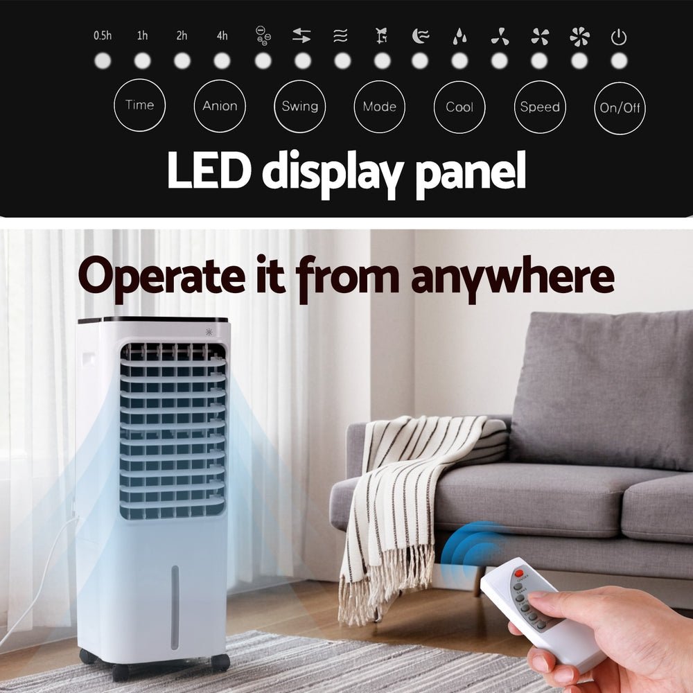 Devanti 12L Evaporative Air Cooler Conditioner - Appliances > Air Conditioners > Evaporative Coolers - Rivercity House & Home Co. (ABN 18 642 972 209) - Affordable Modern Furniture Australia