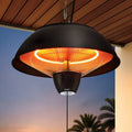 1500W Ceiling Mounted Infrared Patio Heater with Remote - Black