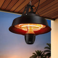 2000W Ceiling Mounted Electric Patio Heater with Remote Control - Black