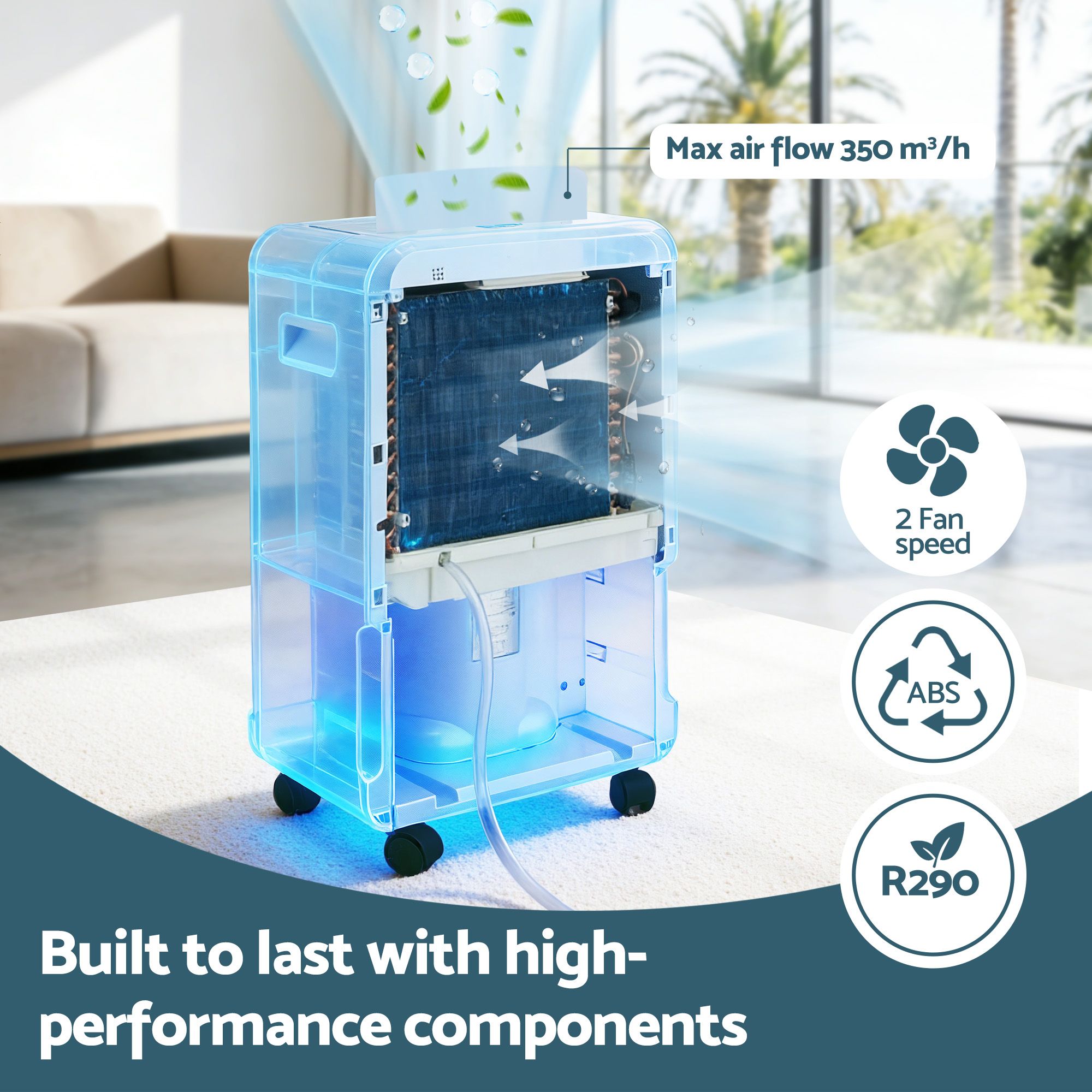 Devanti 70L Dehumidifier Commercial Moisture Absorber Air Dryer 8.5L Water Tank - Appliances > Aroma Diffusers & Humidifiers > Dehumidifiers - Rivercity House & Home Co. (ABN 18 642 972 209) - Affordable Modern Furniture Australia