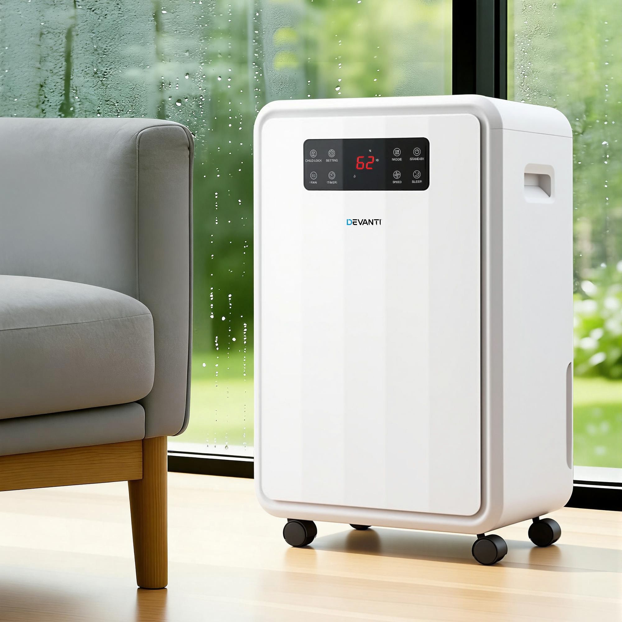 Devanti 70L Dehumidifier Commercial Moisture Absorber Air Dryer 8.5L Water Tank - Appliances > Aroma Diffusers & Humidifiers > Dehumidifiers - Rivercity House & Home Co. (ABN 18 642 972 209) - Affordable Modern Furniture Australia