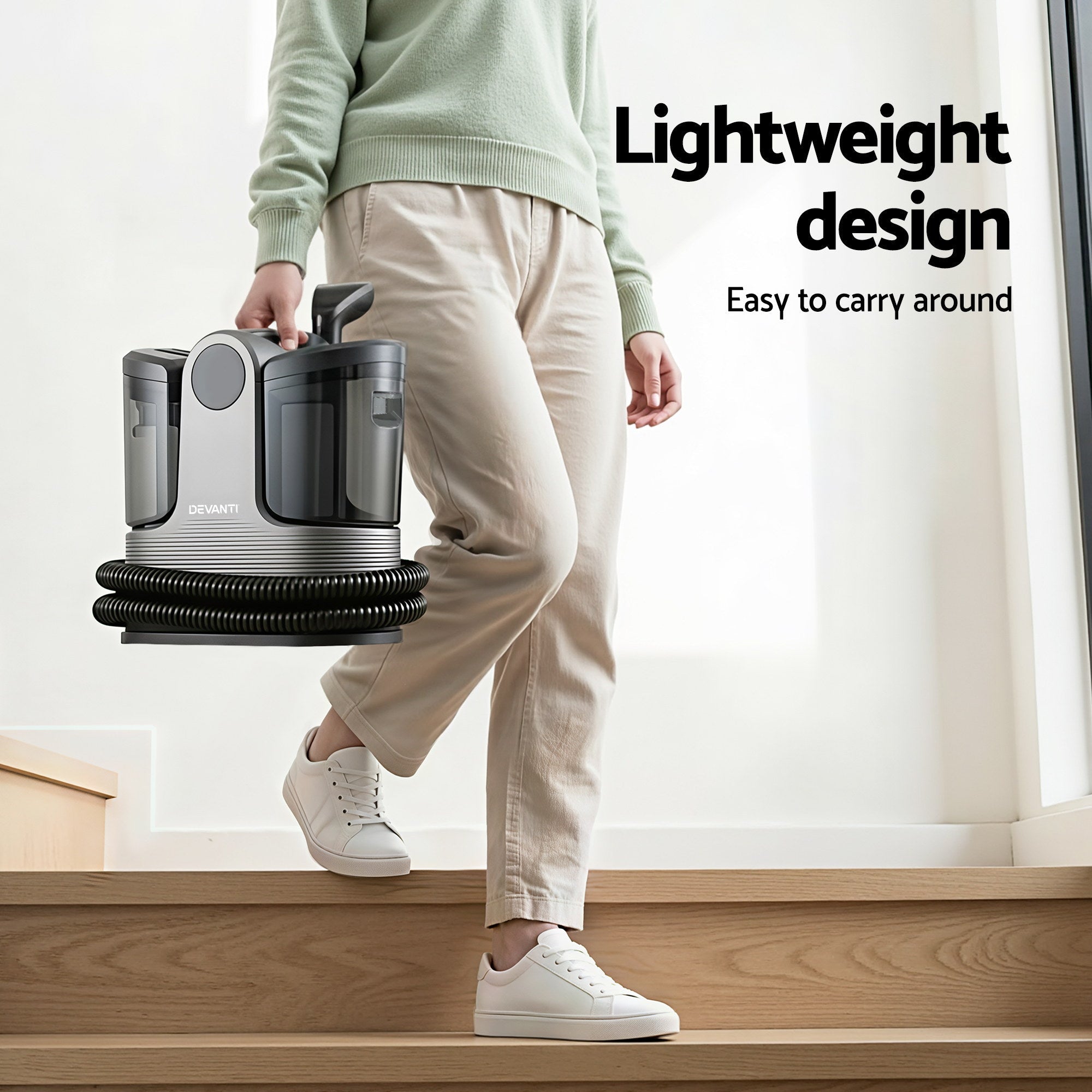 Devanti Carpet Washer Handheld Vacuum Cleaner 1700W 11kpa Rapid Heating Black - Appliances > Vacuum Cleaners > Stick Vacuums - Rivercity House & Home Co. (ABN 18 642 972 209) - Affordable Modern Furniture Australia