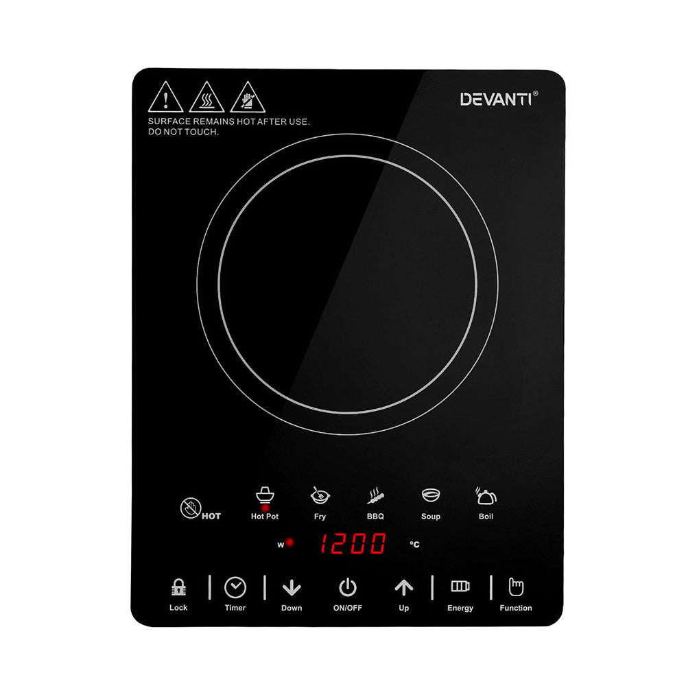 Devanti Electric Ceramic Cooktop 30cm - Appliances > Kitchen Appliances - Rivercity House & Home Co. (ABN 18 642 972 209) - Affordable Modern Furniture Australia