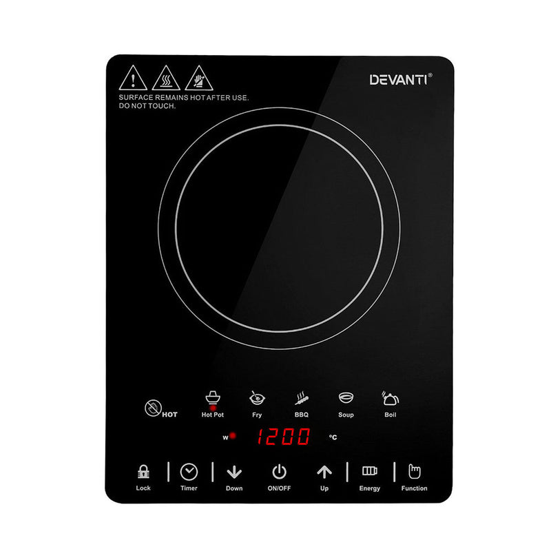 Devanti Electric Ceramic Cooktop 30cm - Appliances > Kitchen Appliances - Rivercity House & Home Co. (ABN 18 642 972 209) - Affordable Modern Furniture Australia